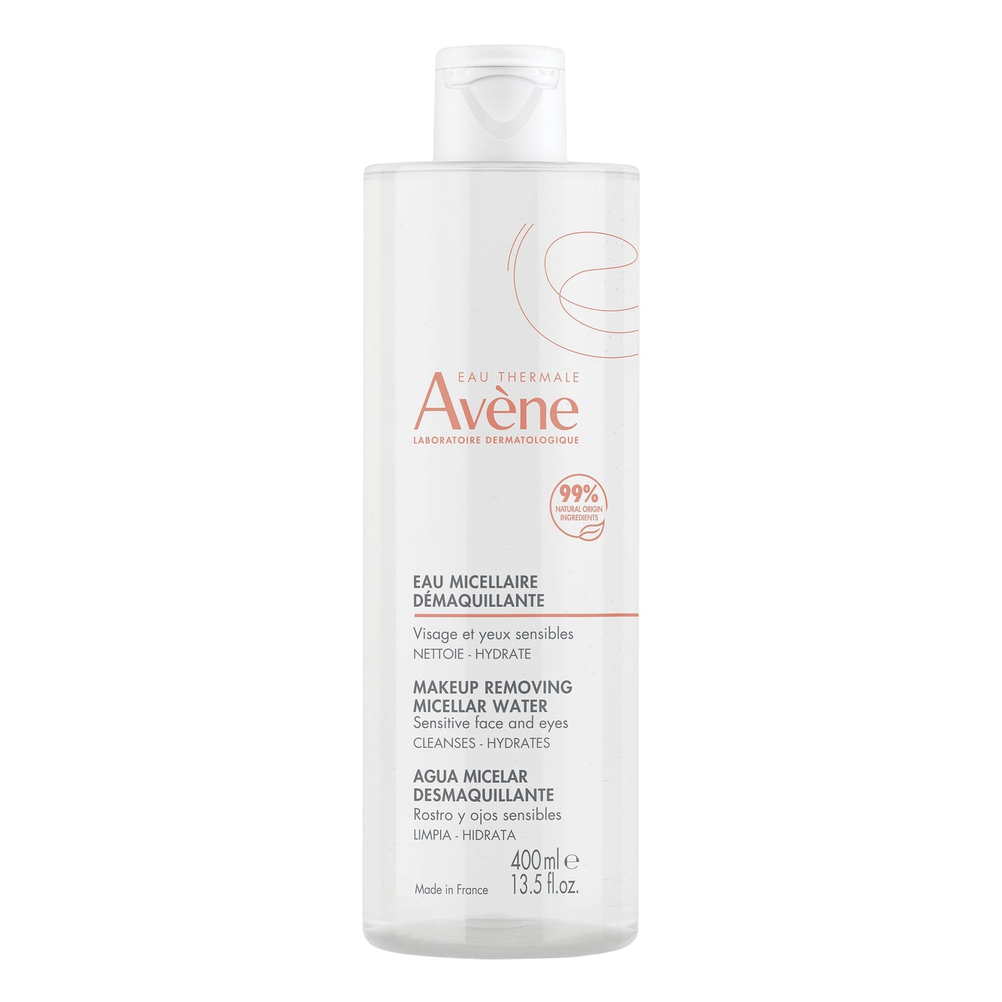 Avène Micellar Lotion Cleansing Water - Soap-Free 3-in-1 Cleanser, Toner, Make-up Remover - All Skin Types - Non-Comedogenic -16.8 Fl Oz