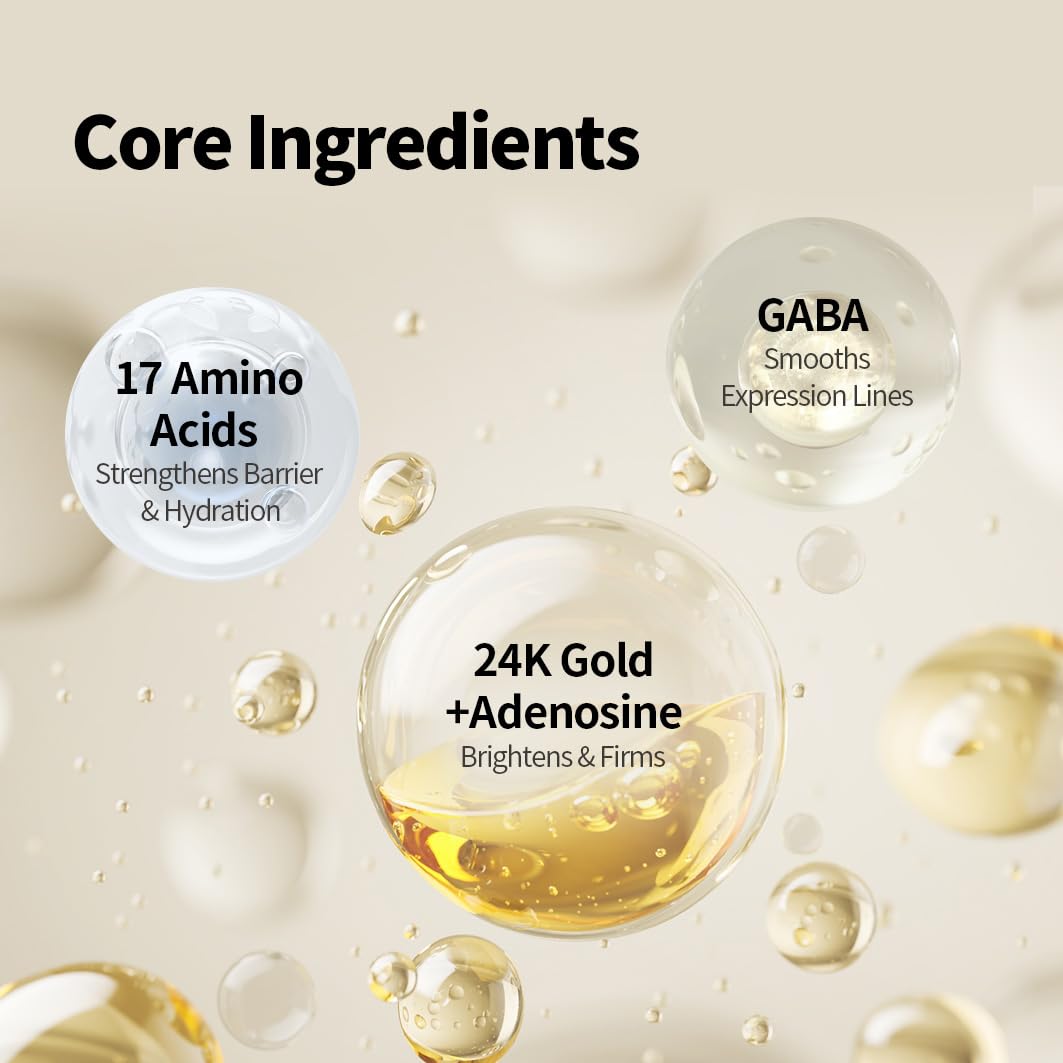 1.618 Intensive Wrinkle Care Cream — Korean Anti-Aging Face Moisturizer with 24K Gold, GABA, 17 Amino Acids & Adenosine | Hydrating & Firming, For Women & Men, 3.52 oz