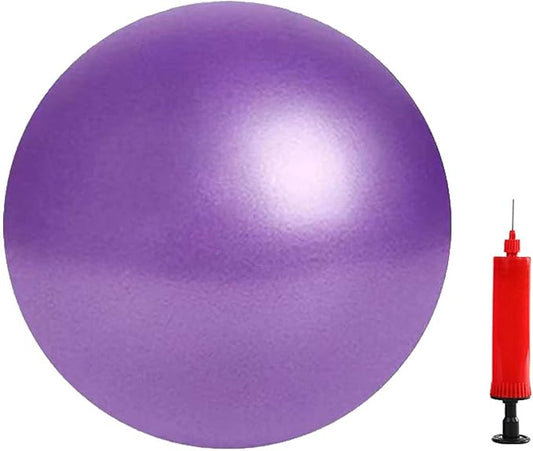 6 Inch Mini Exercise Pilates Yoga Ball for Yoga, Barre Training and Physical Therapy- Improves Balance with Inflate Pump(Black)