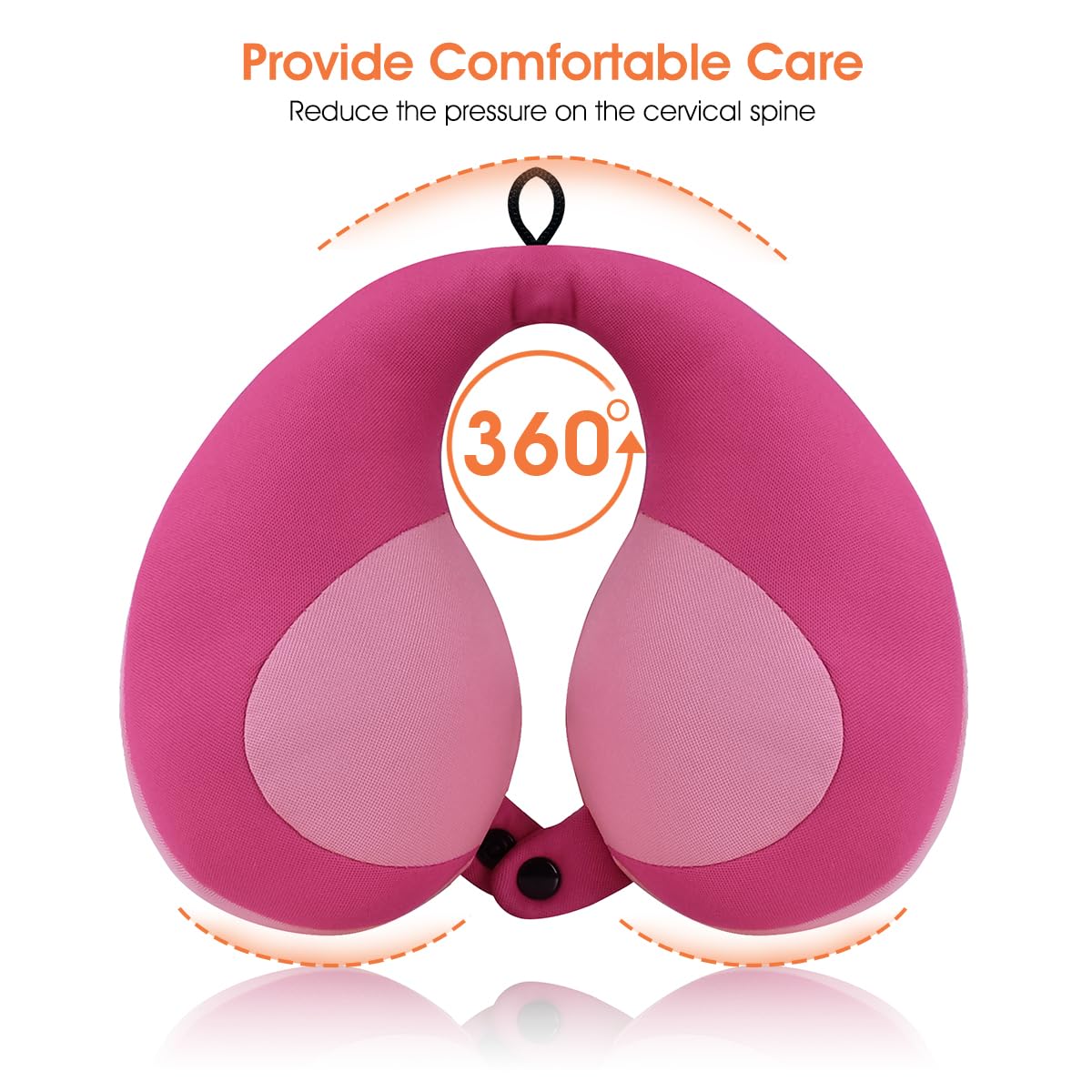 INFANZIA Kids Chin Supporting Travel Neck Pillow, Helps Support Head and Neck, Comfortably Designed for Head, Neck, and Chin Support - Gifts for Toddler/Child/Kids, Pink