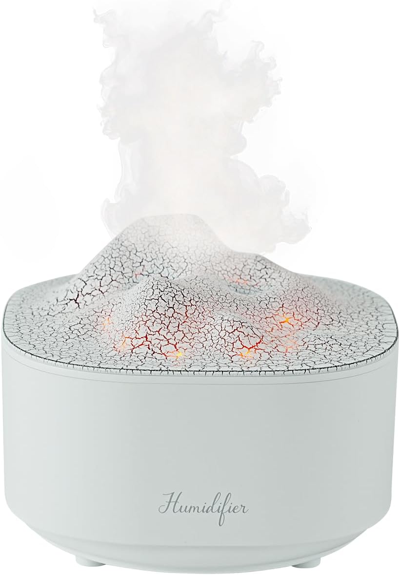 Portable 1500ml Small Cool Mist Humidifier,USB Personal Desktop Humidifier for Office Room, Bedroom,Auto Shut-Off 7 Colors LED Night Light, 2 Mist Modes, Super Quiet (White)