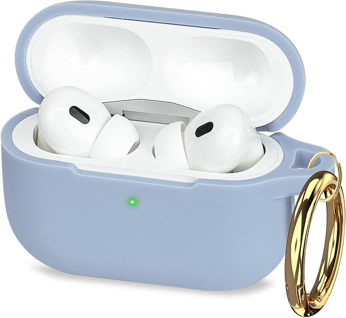 Case for Apple Airpods Pro 3 (2025) - VOTILE Airpods Pro 3 Cases Cover Women Silicone iPods Pro 3 Earbuds Wireless Accessorie Charging Cases Girl Keychain for Airpod iPods Pro 3 Generation - Blue