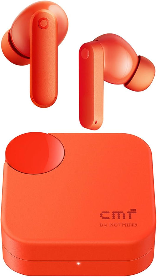 CMF Buds 2a Wireless Earbuds 2025 New Active Noise Cancelling 42dB Hybrid ANC Bluetooth Headphones, 12.4mm Dynamic Driver for Big Bass, 4 Mics Clear Calls, Sport Ear Buds for iPhone, Android, Orange