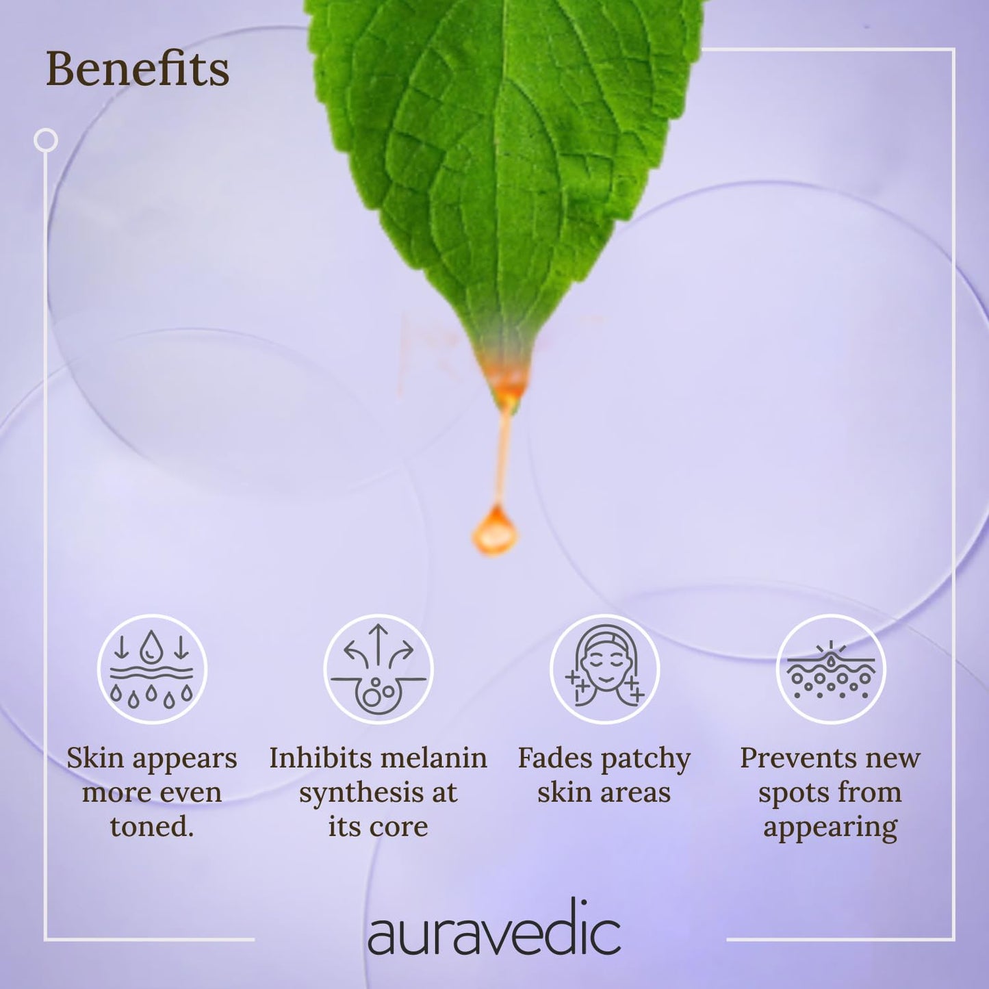 Auravedic Kumkumadi Tailam Face Oil | Helps Reduce Fine Lines & Spots | Hydrates Dry & Dehydrated Skin | Fast-Absorbing & Lightweight | Saffron Facial Moisturizer for Glowing Skin | 1.01 Fl Oz (30ml)