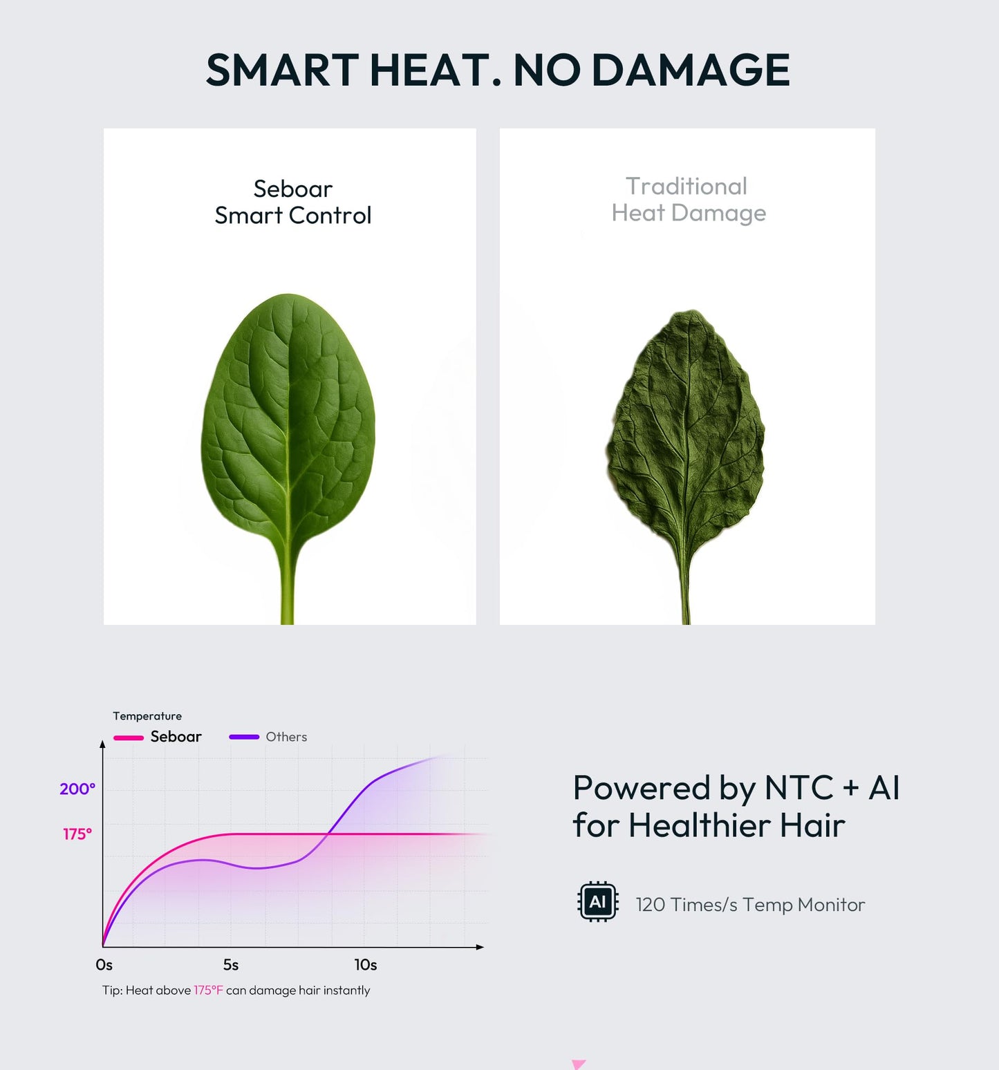 seboar High-Speed Ionic Hair Dryer with Diffuser, Professional LCD Display Thermo-Control Blow Dryer, 1500W Fast Dry, 500 Million Negative Hairdryer, Low Noise, Lightweight for Travel Home Salon