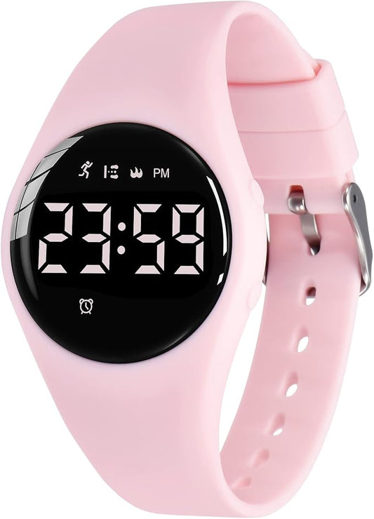 Kids Watches for Girls Boys Digital Sport Watch with Step Counter Pedometer Vibration Alarm Clock, No App Waterproof Fitness Tracker Kids Watch Boys Girls Teens Students Ages 5-16