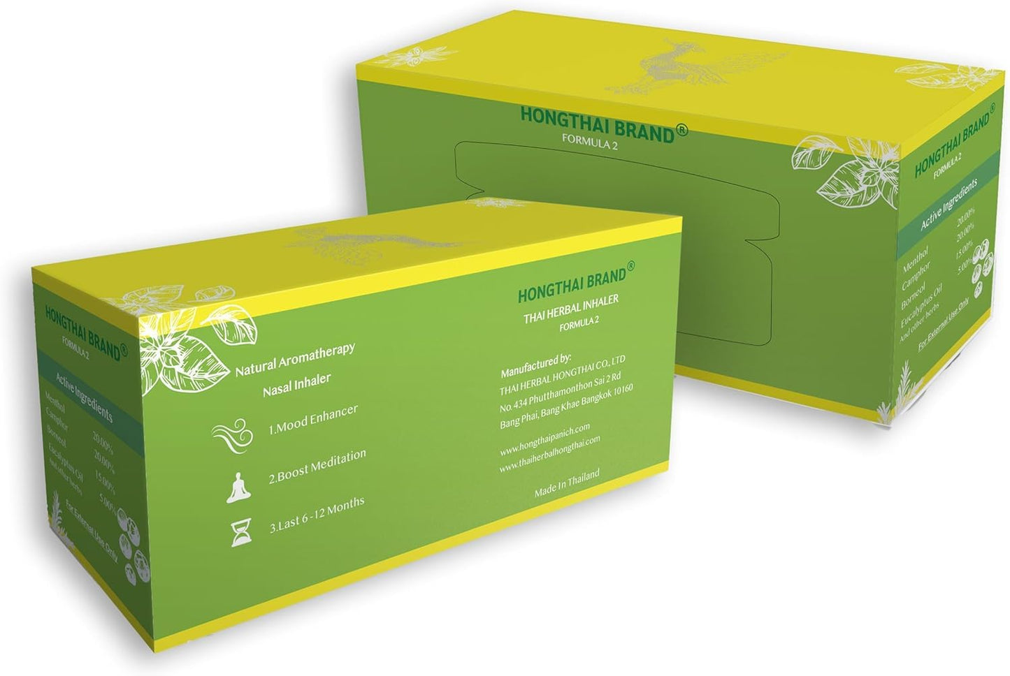 HONG THAI Traditional Thai Herbal Inhaler Pack of 3