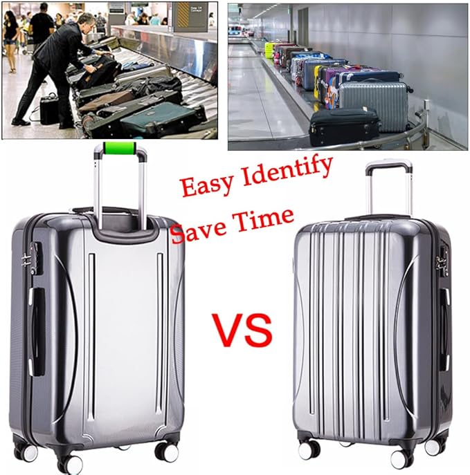 5pcs Neoprene Luggage Handle Wrap for Suitcase Identifier Luggage Makers Covers Wraps Travel Accessories - Fluorescent Green