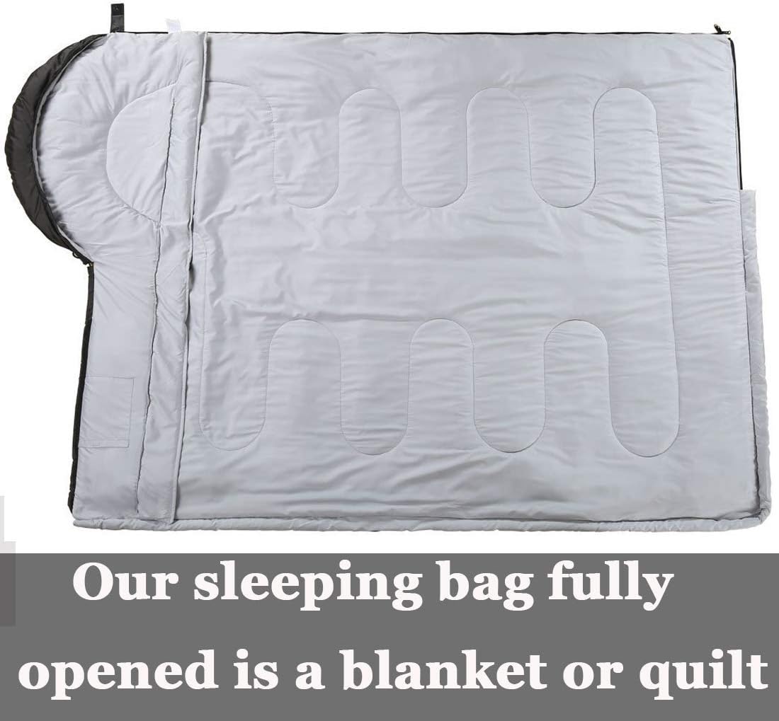 3-4 Season Sleeping Bag for Adults & Kids, Lightweight Warm Cold Weather Camping Bag with Waterproof Compression Sack – Portable for Hiking, Backpacking, Traveling & Outdoor Adventures (M-Dark Grey)