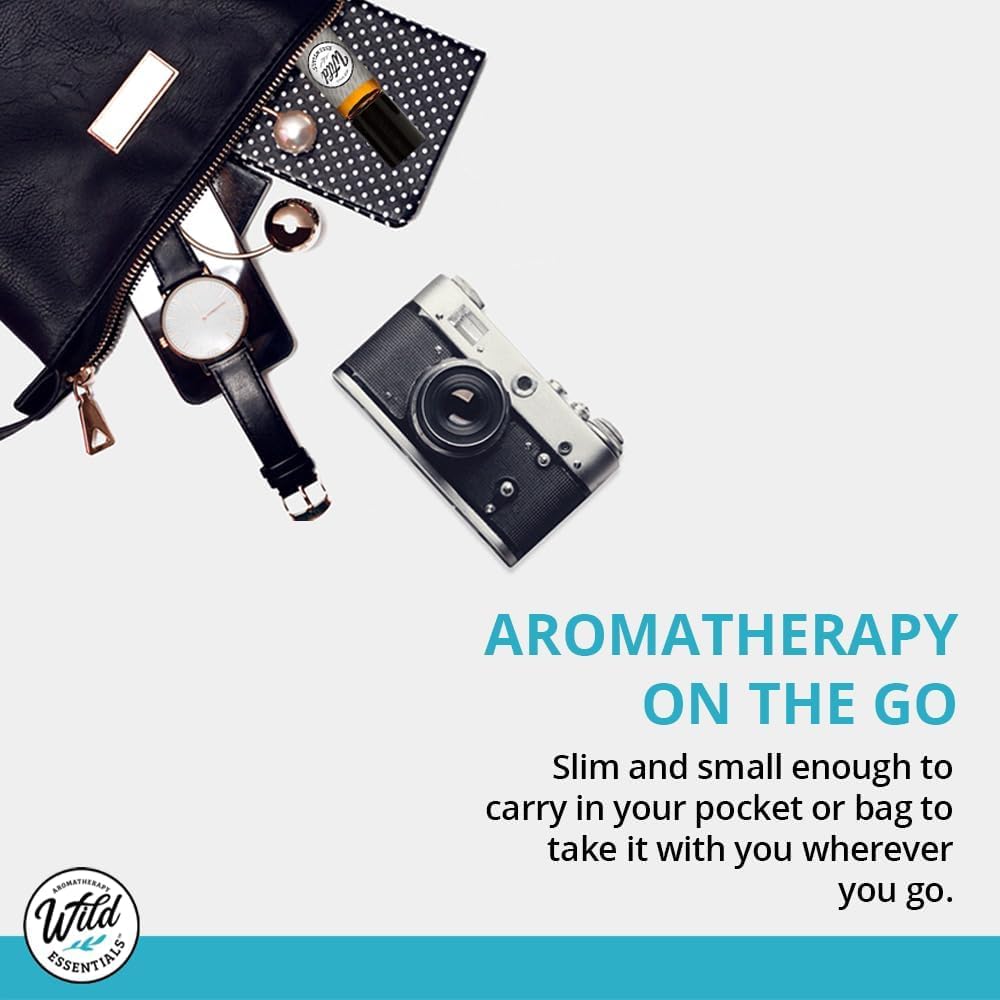 Wild Essentials Motion Ease Essential Oil Roll On, 10ml Motion Sickness, Nausea, Upset Stomach, Vertigo, Dizzy, Seasick, Carsick, Made with Organic Jojoba Oil, Ready to Use, Moisturizer, All Natural