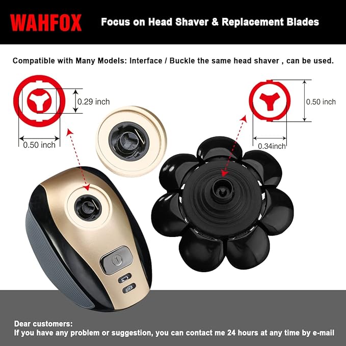 8 Blades Head Shaver Replacement Heads 8 Heads for Head Shaver Many Main Brands Electric Shaver Razor Bald Men Head Shaver Blades