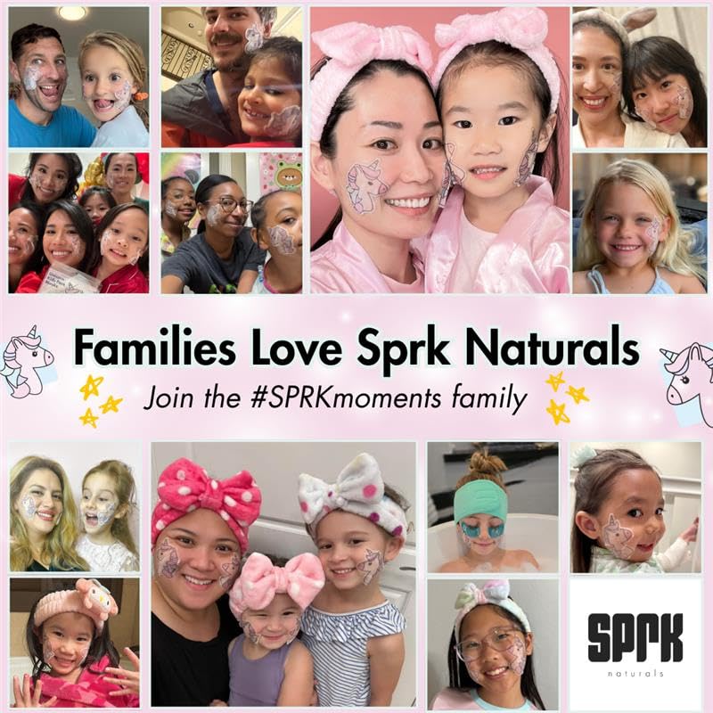 Unicorn Kids Face Masks Skincare Set (20pcs), Organic Vegan & Kid Safe Skin Care Ages 4+, Cute Animal Sheet Masks for Girls, Spa Day, Sleepover, Slumber Party Favors, Stuffs and Gifts for Little Girls