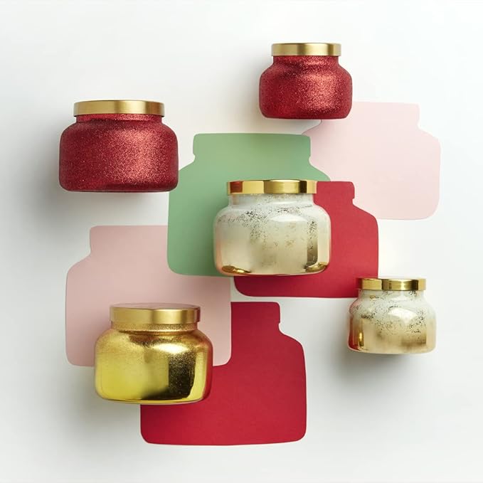 Capri Blue Glimmer Jar Candles - Luxury Holiday Scented Candles for Home - Long Lasting Soy Wax Blend - Scented Holiday & Home Decor - Volcano Signature Jar (19 oz)