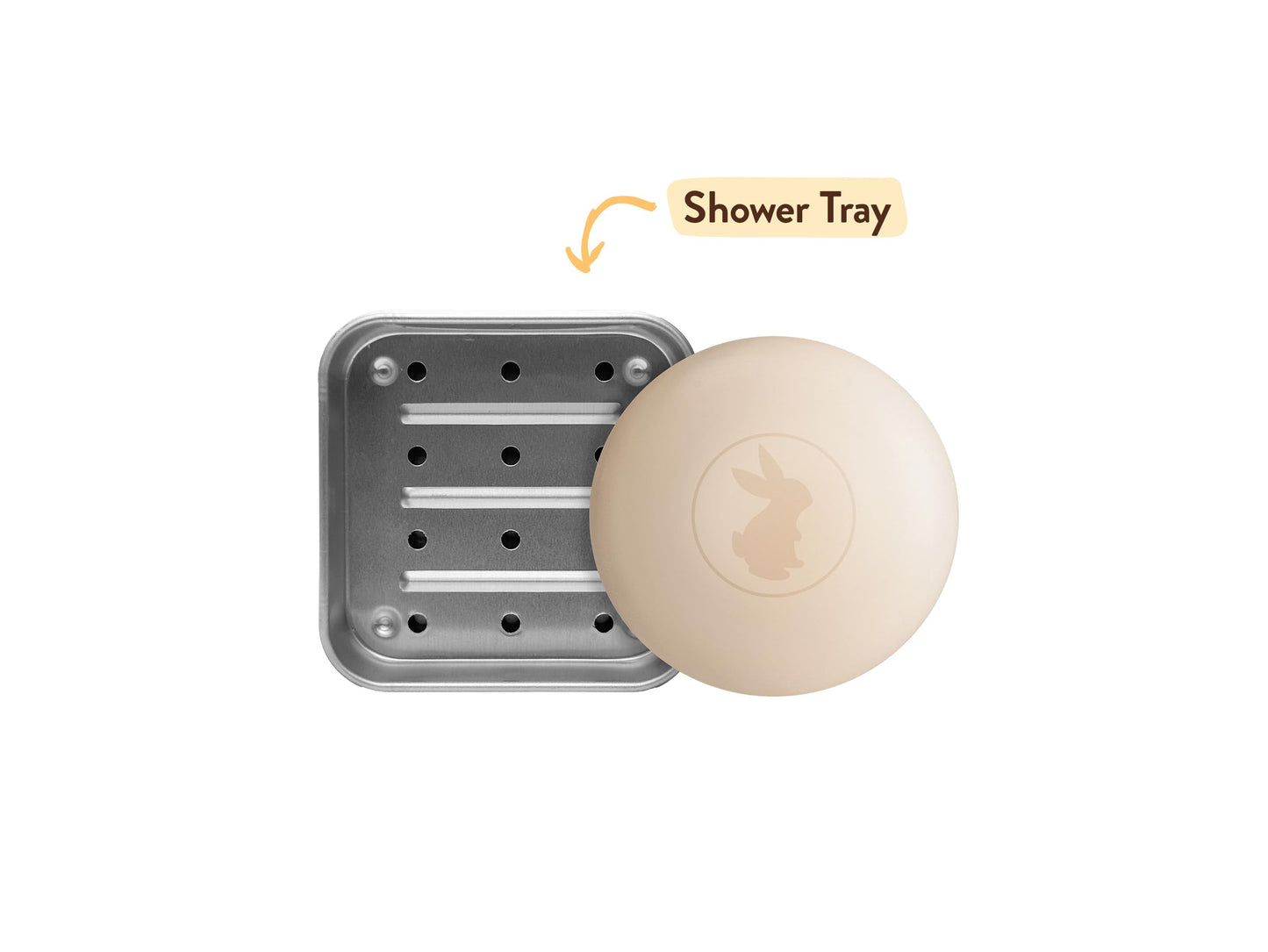 Babo Botanicals Shampoo Solid Bar 2-1 Holder, Travel Case with Lid, Shower Tray with Draining Layer; Aluminum Case for Shampoo or Soap, TSA