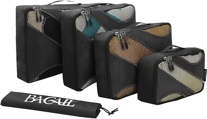 BAGAIL 6 Set Packing Cubes,Travel Luggage Packing Organizers