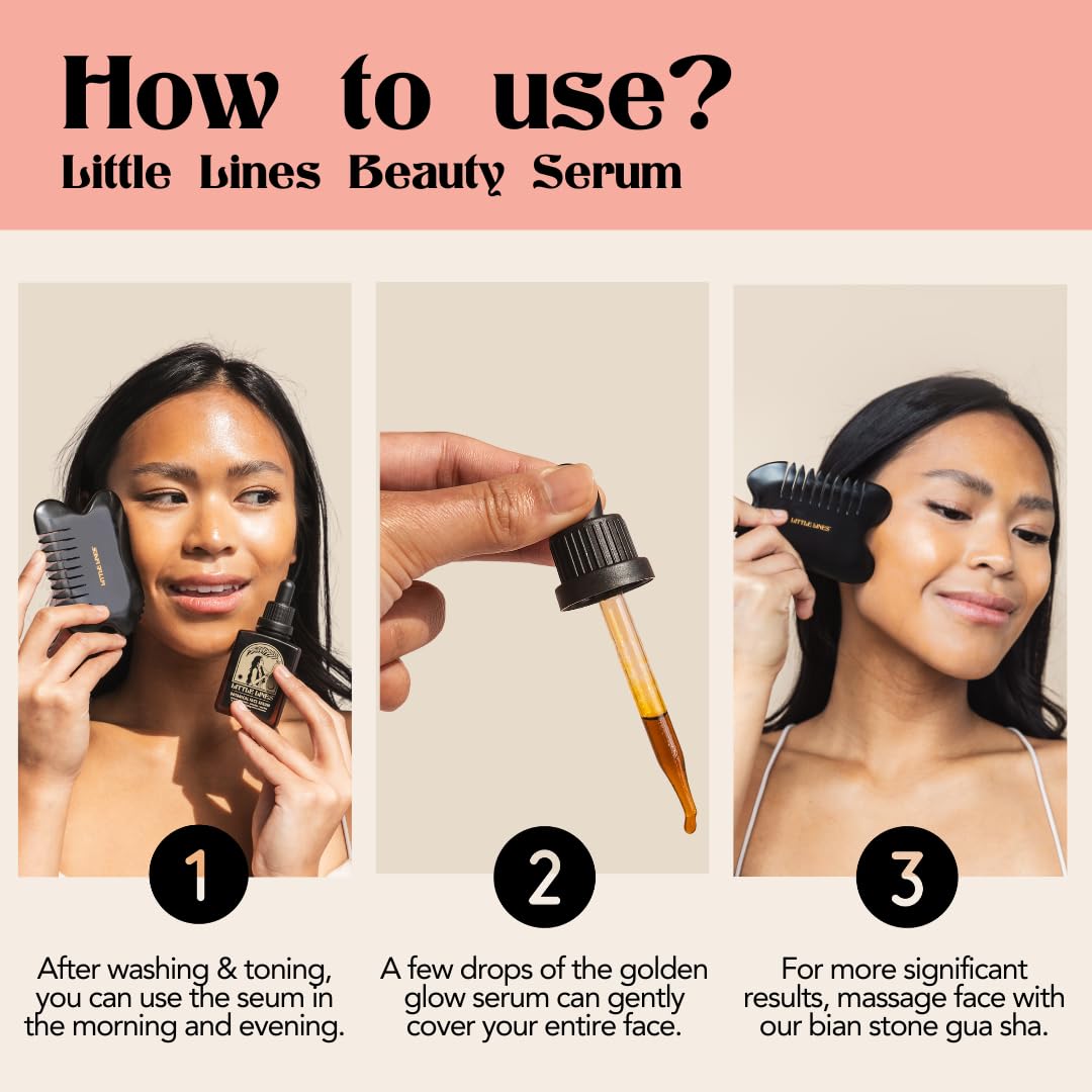 LITTLE LINES Botanical Bakuchiol Face Oil Serum | Holistic Retinol Alternative | Waterless blend of 17 botanicals | Anti-Aging Natural Skin Care For Fine Lines & Wrinkles | Hydrating & Brightening