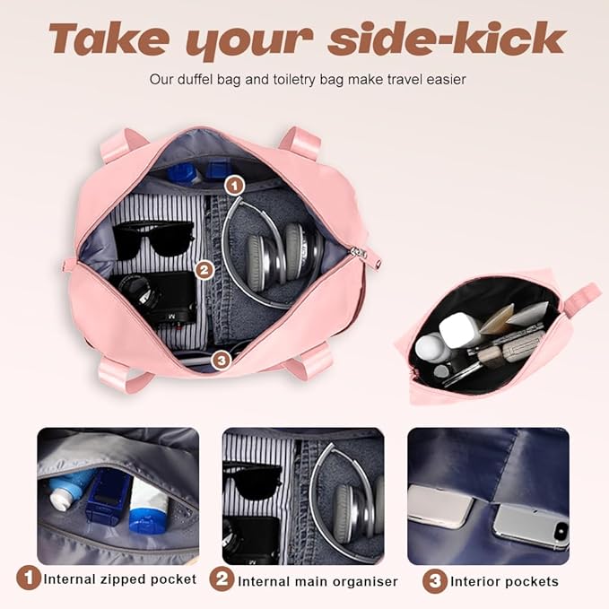 AnyZip Luggage Set 5 Piece PC ABS Hardshell Lightweight Suitcases for Travelling with 4 Universal Wheels TSA Lock Carry on Suitcase Pink