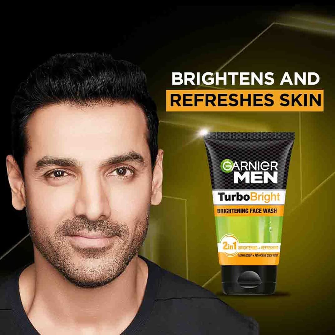 Garnier Men TurboBright Face Wash, 100 Gram