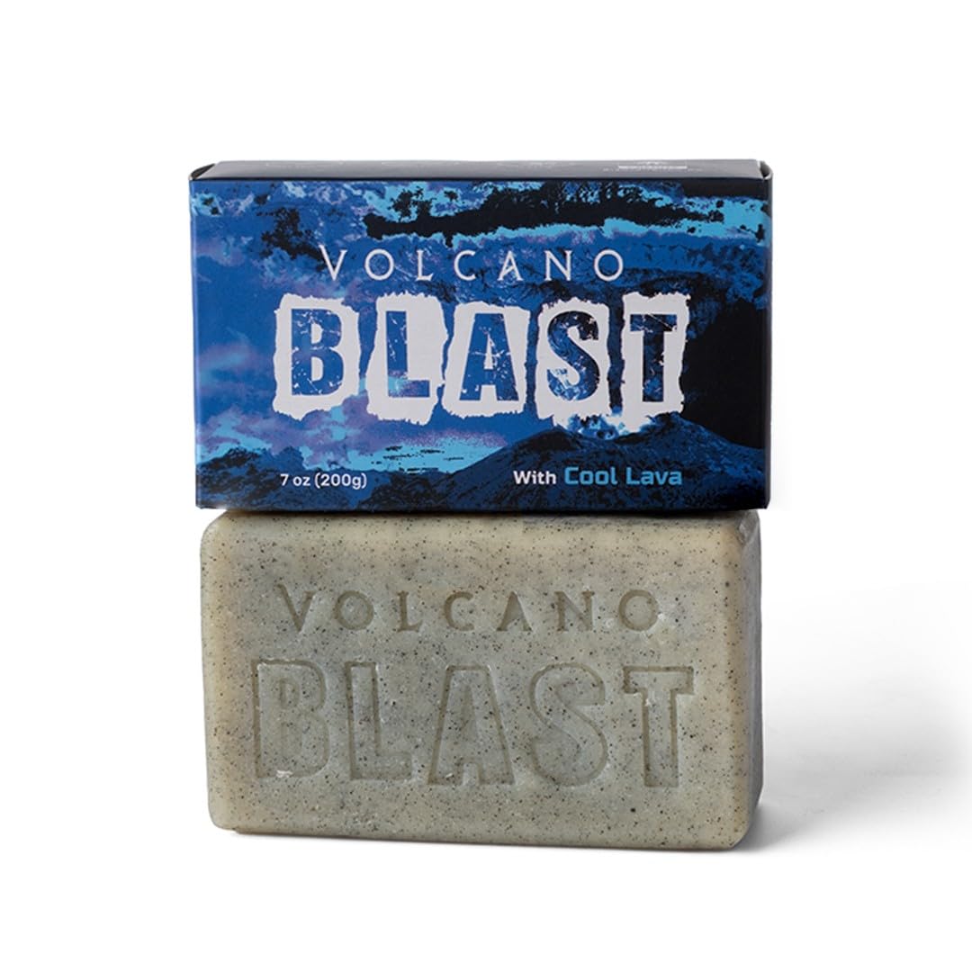 Bali Soap - Volcano Blast - Scrubby Lava Exfoliating Heavy Grit Volcanic Hand & Body Soap - Natural Glycerin & Moisturizing Oils, 7 Oz