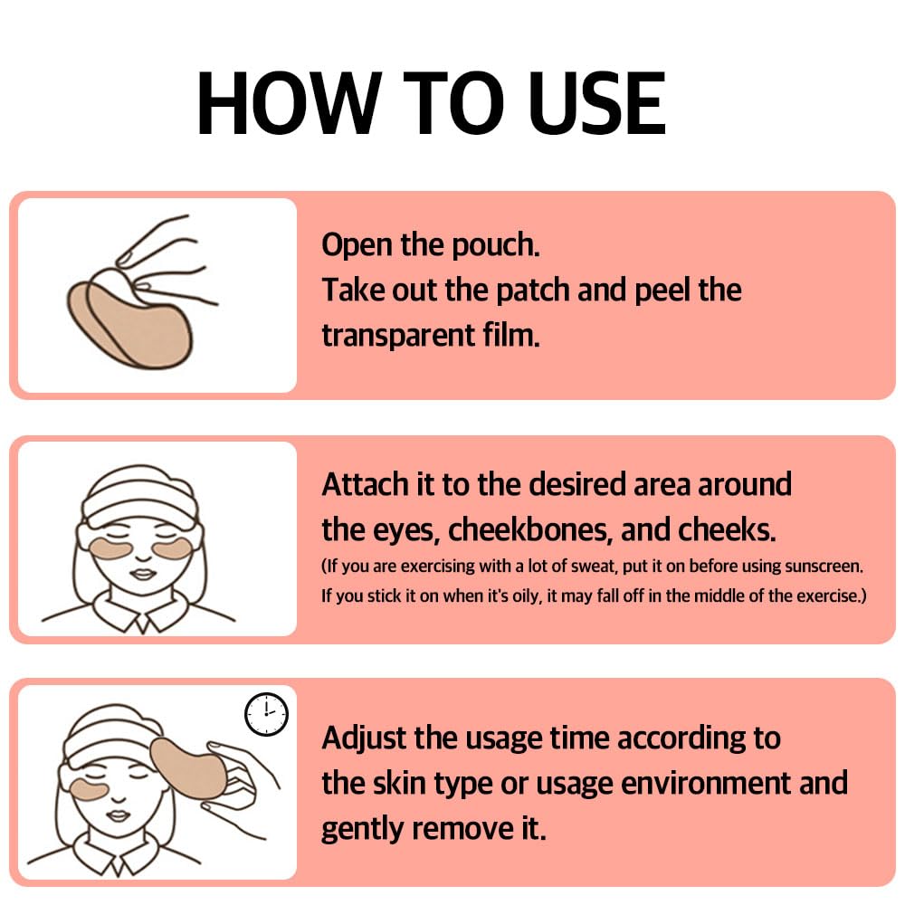 BLOCK&CARE Golf Patches for Sun Protection UV Protection Facial Patches for Outdoor Activities 5Pairs of Sunblock Gel Patches with Skincare Ingredients. (1 PACK, Petit Golf Patch (Medium))