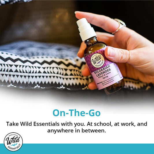 Wild Essentials Smudge All Natural Spray, 2 Ounce, 60ml, Cleansing, Purifying, Calming Blend Made with 100% White Sage and Palo Santo Essential Oils and Organic Witch Hazel, Aromatherapy, Made in USA