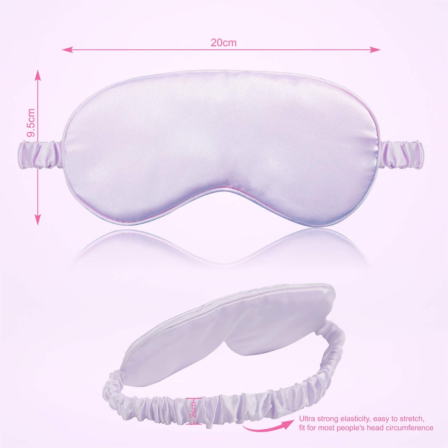 Silk Eye Mask for Sleeping Lavender Sleep Mask for Men Women,Soft Eye Blindfold for Yoga Meditation-Super Smooth and Updated Light Blocking Design with Ear Plug