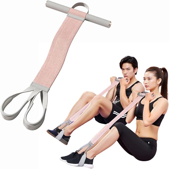 2025 New Yoga Pedal Resistance Fabric Band with Handles Anti-Broken Elastic Sit Up Pull Rope for Strength Training 120lb Full-Body Excercise Band Portable Unisex Resistance Exercise Bands