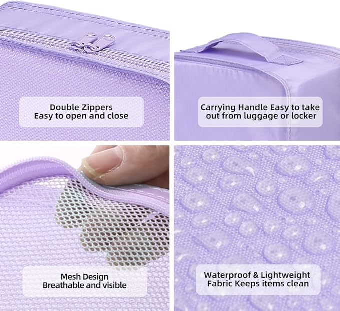 JJ POWER Travel Packing Cubes, Luggage Organizers with Shoe Bag