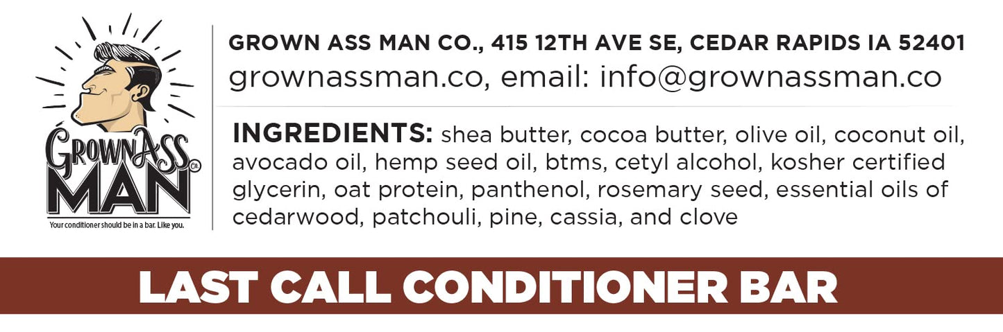 Grown Man Co. Last Call Conditioner Bar - Single