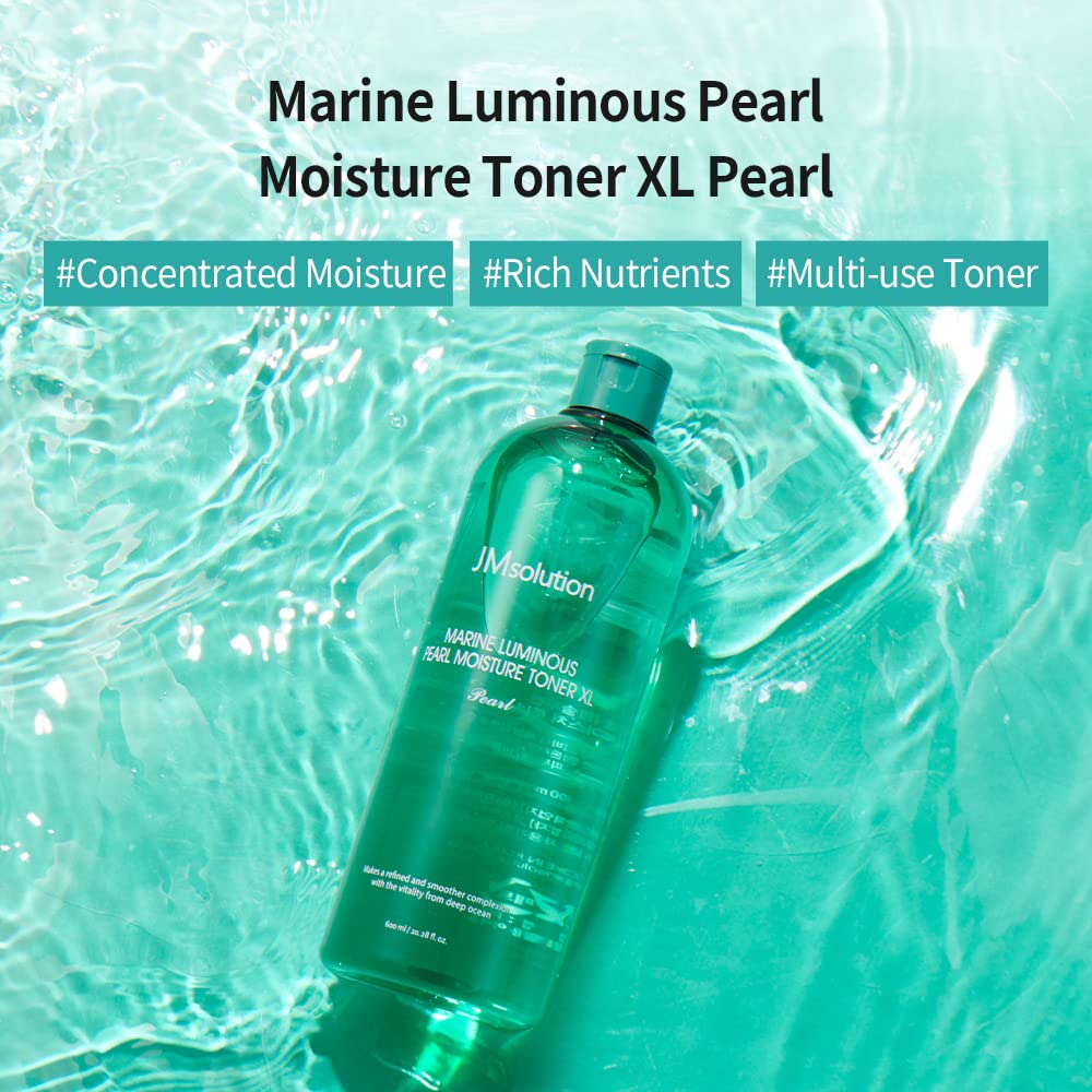 JMsolution Marine Luminous Pearl Moisture Toner X-Large 20.28 fl oz - Korean Skincare for Hydration & Radiance