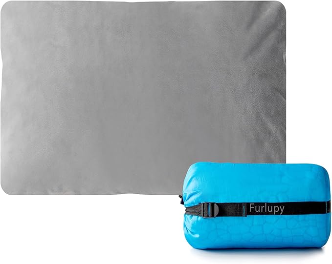 Small Gel Memory Foam Camping Pillow Travel - Contoured Support -Compressible Pillow Ideal for Backpacking, Camping, Travel, Car, Airplane,Office Nap