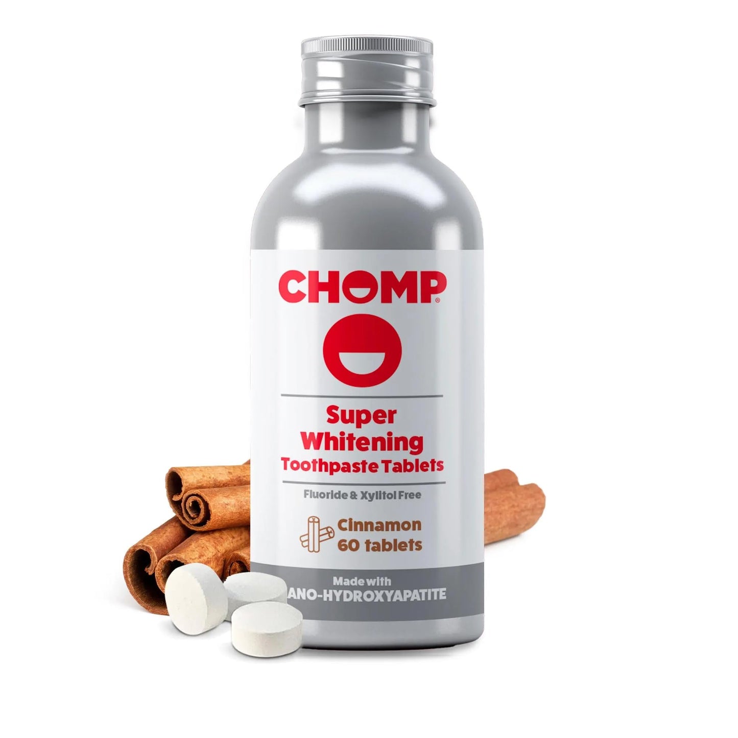 Chomp Super Whitening Toothpaste Tablets with Nano Hydroxyapatite
