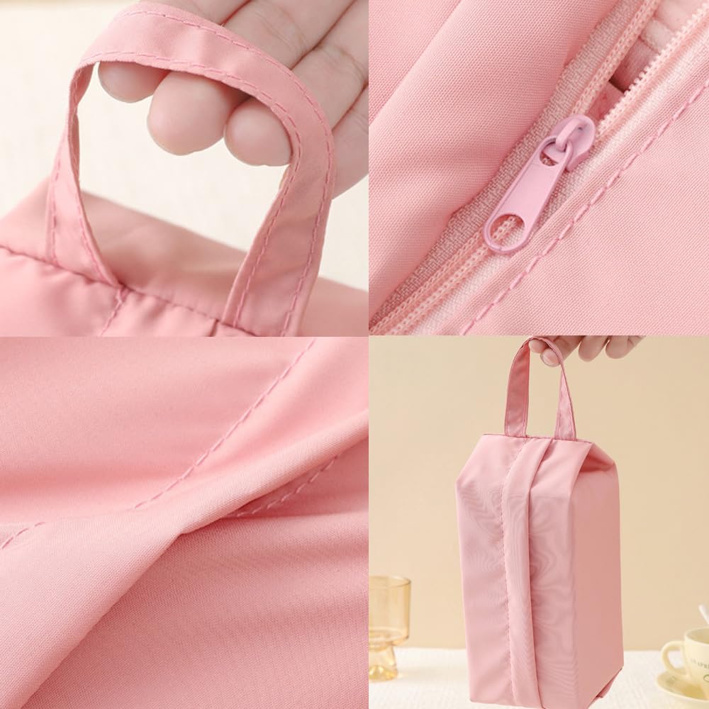 NentMent 3 Pack Travel Socks Organizer Bag with Zip Handle Compression Underwear Mini Storage Pack Pouch for Packing Cubes Suitcase Luggage Ties Panties Cosmetics Sundries Essentials Lingerie