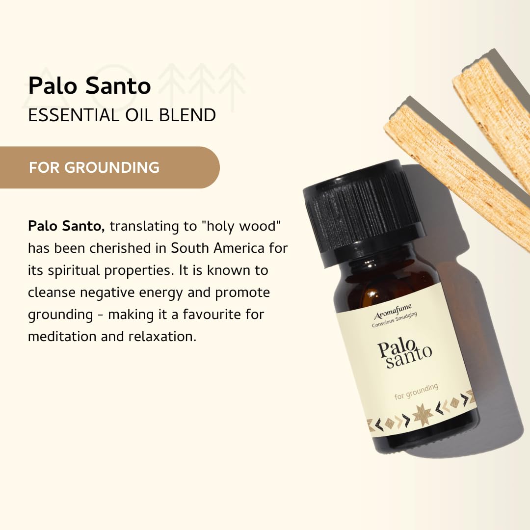 Palo Santo Essential Oil Diffuser Blend by Aromafume | 30ml/1 fl oz | Made with Peruvian Palo Santo Extract | Non-Toxic Alternative, Sustainable Substitute for Palo Santo Sticks or Incense