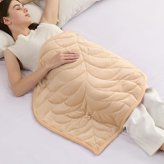 Kaisa Weighted Lap Blanket 5 lbs 23" x 29", Cozy Luxury Crystal Velvet Small Weighted Blanket for Adults, Portable Travel Weighted Blanket for Relaxation, All-Season Blanket, Machine Washable, Khaki