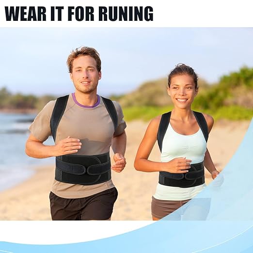 Back Brace Posture Corrector for Women Men -Adjustable and Breathable Support Scoliosis for Waist - Improve Back Posture for Body Correction and Lumbar Support M(29"-33")