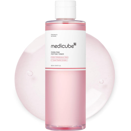 medicube PDRN Pink Peptide Toner I Pink Glow Toner for Skin Boosting, Soothing and Calming, Uneven Skin Tone, Rose PDRN & Peptide & Niacinamide, Korean Skin Care (250ml / 8.45 fl. oz.)