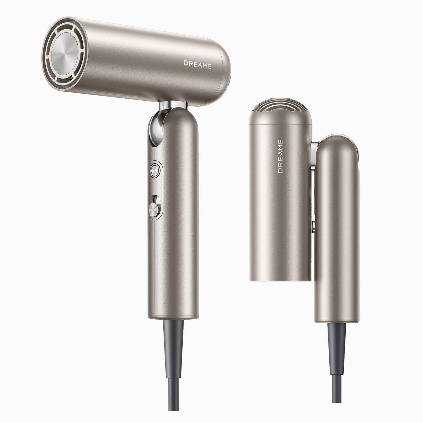 DREAME Pocket Pure High-Speed Hair Dryer, Lightweight Foldable Blow Dryer with 110,000 RPM Motor, Ionic Care, 5 Modes, Travel Bag, Quiet Fast Drying for Frizz-Free Hair