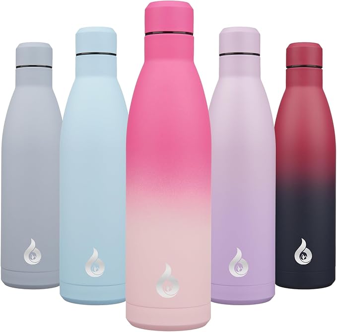 BJPKPK 25oz Insulated Stainless Steel Water Bottles Reusable Metal Travel Sports Water Bottle Keep Cold and Hot,Cherry