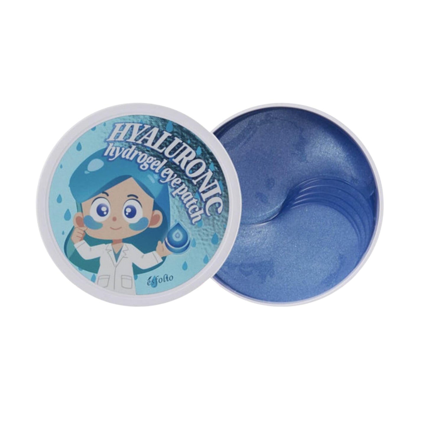 esfolio Hydrogel Eye Patch Hyaluronic 60 Patch – Under Eye Gel Patches for Puffiness and Tired Eyes – Soothing Cooling Care – Korean Skincare Eye Mask – Lightweight Hydration