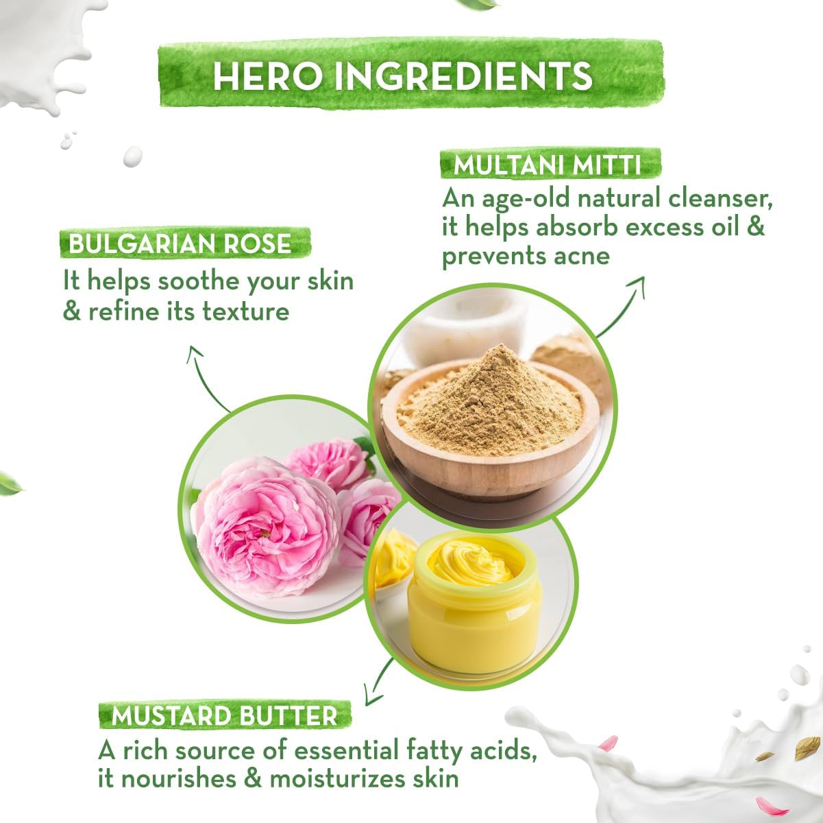 MAMAEARTH Multani Mitti & Rose Moisturizing Lotion Soap Bar | Controls Oil & Body Acne | Bentonite Clay Bar for Oil & Acne Free Skin | for Face & Body | 4 Bars (4.41 Oz/125g Each)