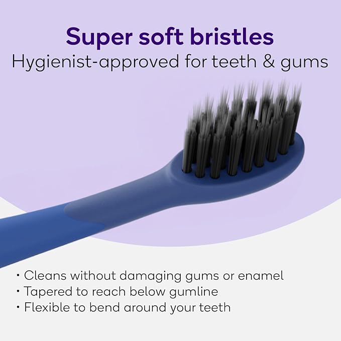 Burst Curve Sonic Electric Toothbrush for Adults (Cobalt Blue) | Slim Travel Brush with Cover | Ultra Soft Bristles | Up to 2 Month Rechargeable Battery | Two Modes & Timer