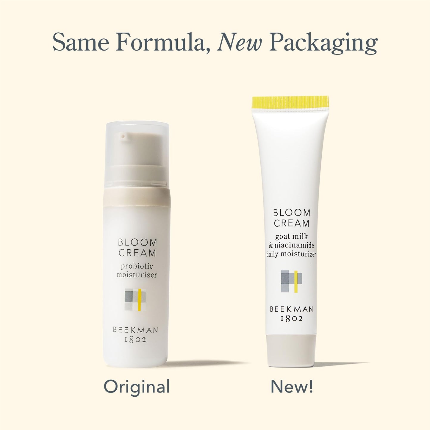 Beekman 1802 Bloom Cream Goat Milk Face Moisturizer, 15mL - Lightweight, Gentle, Deeply Hydrating & Nourishes Skin Barrier - All Skin Types - Cruelty Free - Packaging May Vary