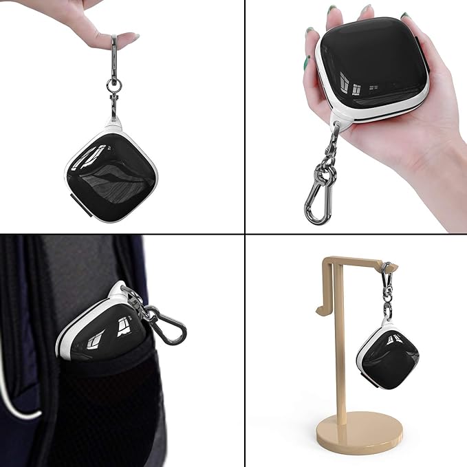 Compatible Powerbeats Pro Case Cover, Full Protective Shockproof Anti-Slip Silicone Case for Beats Powerbeats Pro 2019 (White Edge+Black)