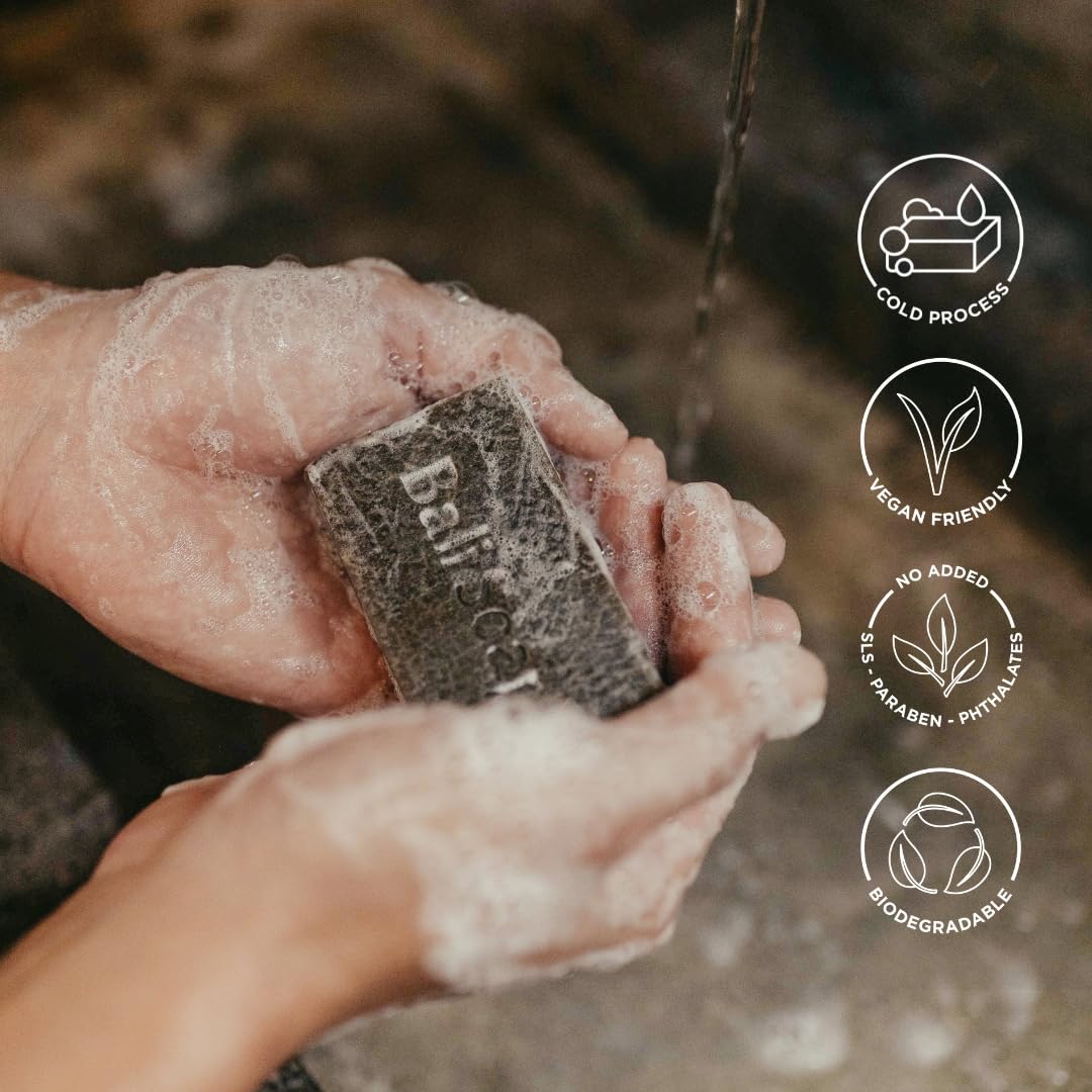 Bali Soap 6-Pack Handmade in Bali, Natural Cold Processed Bar Soap for Daily Use with Plant-Based Oils, Purifying & Refreshing, Vegan