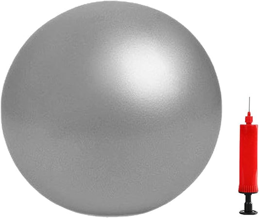 6 Inch Mini Exercise Pilates Yoga Ball for Yoga, Barre Training and Physical Therapy- Improves Balance with Inflate Pump(Black)