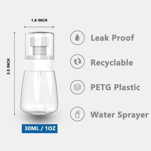 ShyBegonia 3 Pack Small Spray Bottle 1 oz/30ml Travel Size Fine Mist Mini Empty Spray Bottles - Leak Proof - for Toners, Perfume, Face & Hair Mist (3 color)