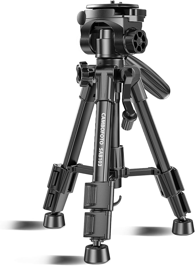 30"-Camera-Tripod, Porfessional Aluminum Heavy Duty Tripod Stand for Mirrorless Camera/DSLR/Cell Phone/Camcorder, with Holder and Travel Bag (Weight 1.5Lb, Max Load 15 Lb)