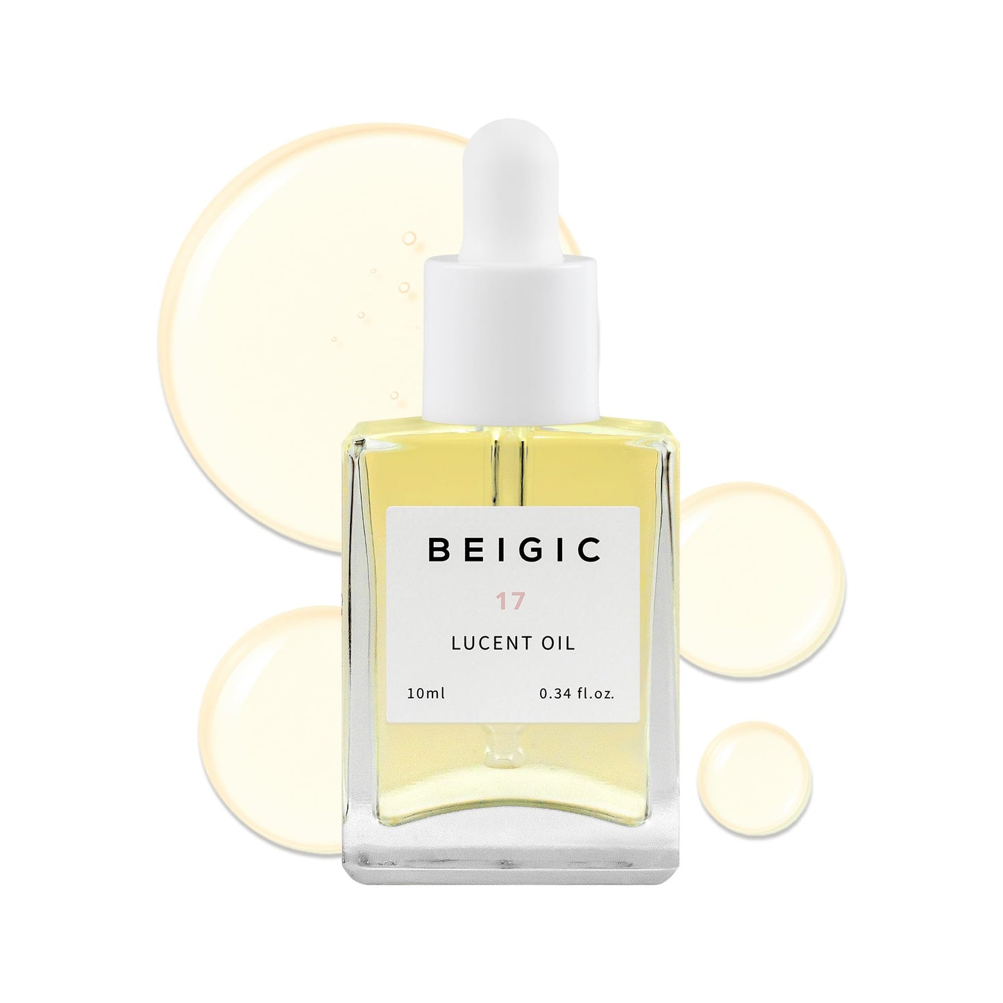 BEIGIC Lucent Oil - Vegan Face Oil Firming Hydrating Serum with Green Coffee Bean, Argan, Rosehip Oils & Squalane for Glowy Skin (0.33 Fl. Oz)