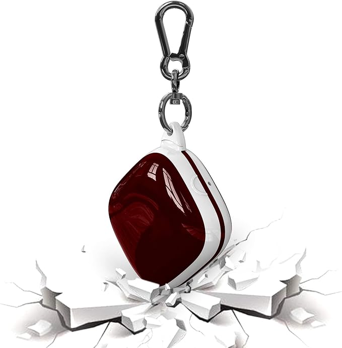 Compatible Powerbeats Pro Case Cover, Full Protective Shockproof Anti-Slip Silicone Case for Beats Powerbeats Pro 2019 (White Edge+Burgundy)